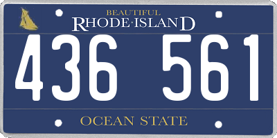 RI license plate 436561