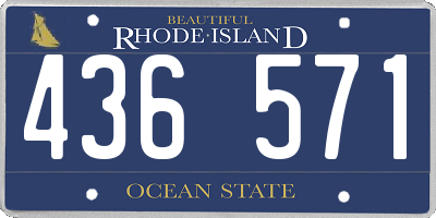 RI license plate 436571