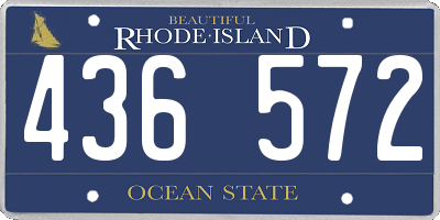 RI license plate 436572