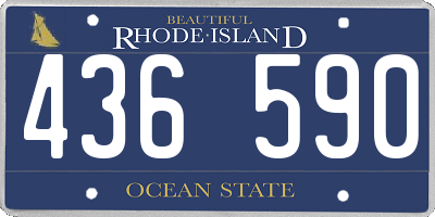 RI license plate 436590