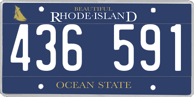 RI license plate 436591