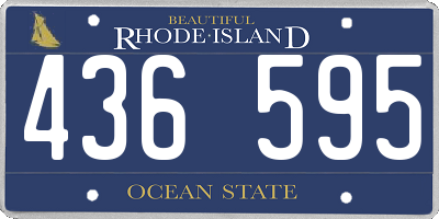 RI license plate 436595