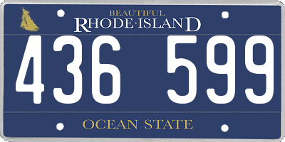 RI license plate 436599
