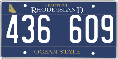 RI license plate 436609