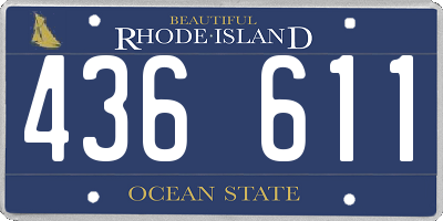RI license plate 436611