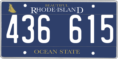 RI license plate 436615