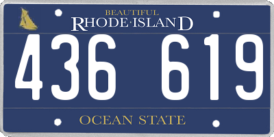 RI license plate 436619