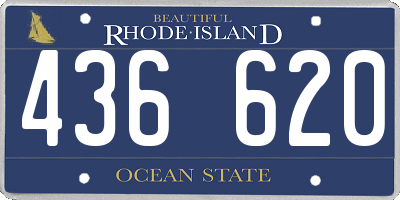 RI license plate 436620