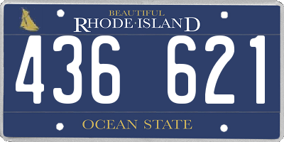 RI license plate 436621