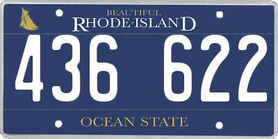 RI license plate 436622