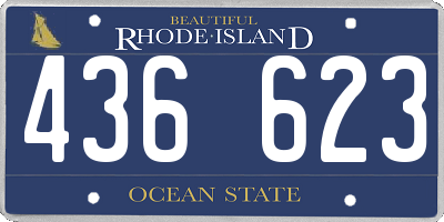 RI license plate 436623