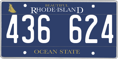 RI license plate 436624