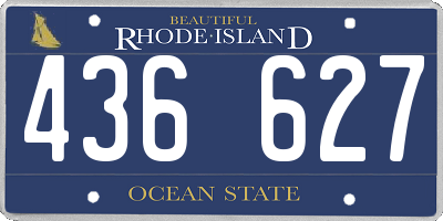 RI license plate 436627