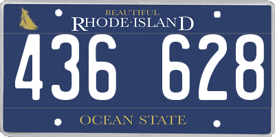 RI license plate 436628