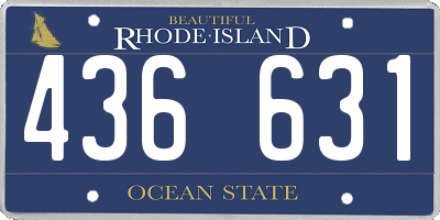 RI license plate 436631