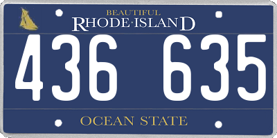 RI license plate 436635