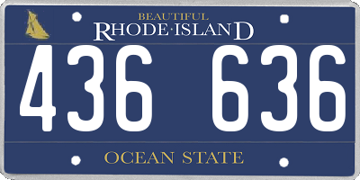 RI license plate 436636