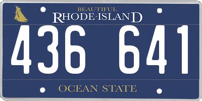 RI license plate 436641