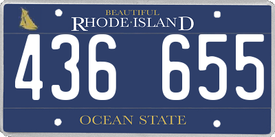RI license plate 436655