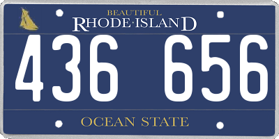 RI license plate 436656