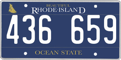 RI license plate 436659