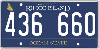 RI license plate 436660