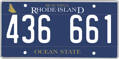 RI license plate 436661