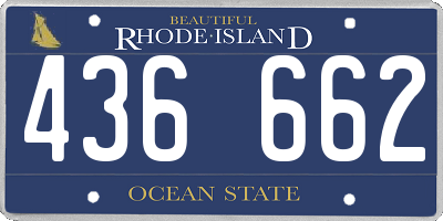 RI license plate 436662