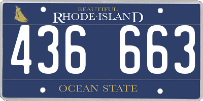 RI license plate 436663