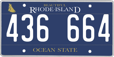 RI license plate 436664