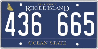 RI license plate 436665