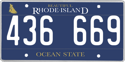 RI license plate 436669