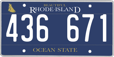 RI license plate 436671