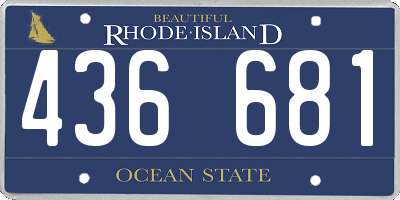 RI license plate 436681