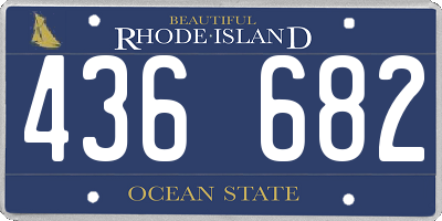 RI license plate 436682