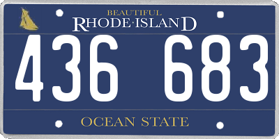 RI license plate 436683