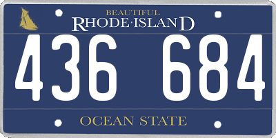 RI license plate 436684