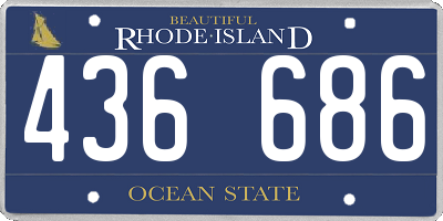 RI license plate 436686