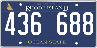 RI license plate 436688