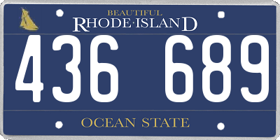 RI license plate 436689