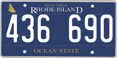 RI license plate 436690