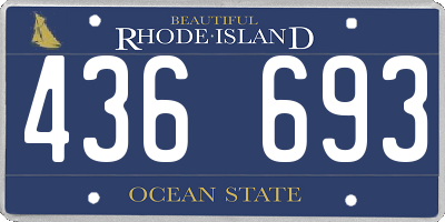 RI license plate 436693