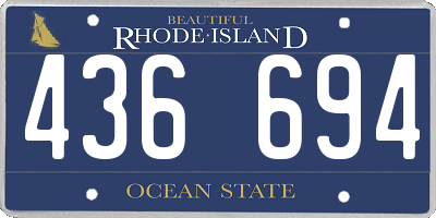 RI license plate 436694