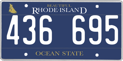 RI license plate 436695