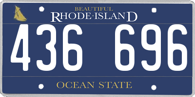 RI license plate 436696