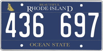 RI license plate 436697