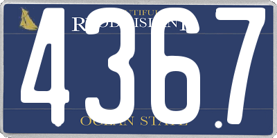 RI license plate 4367