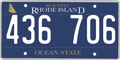 RI license plate 436706