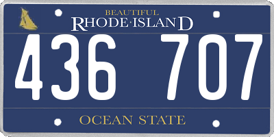 RI license plate 436707