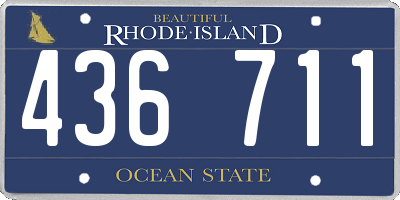 RI license plate 436711